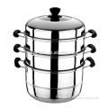 Factory direct multipurpose three layers food steamer pot